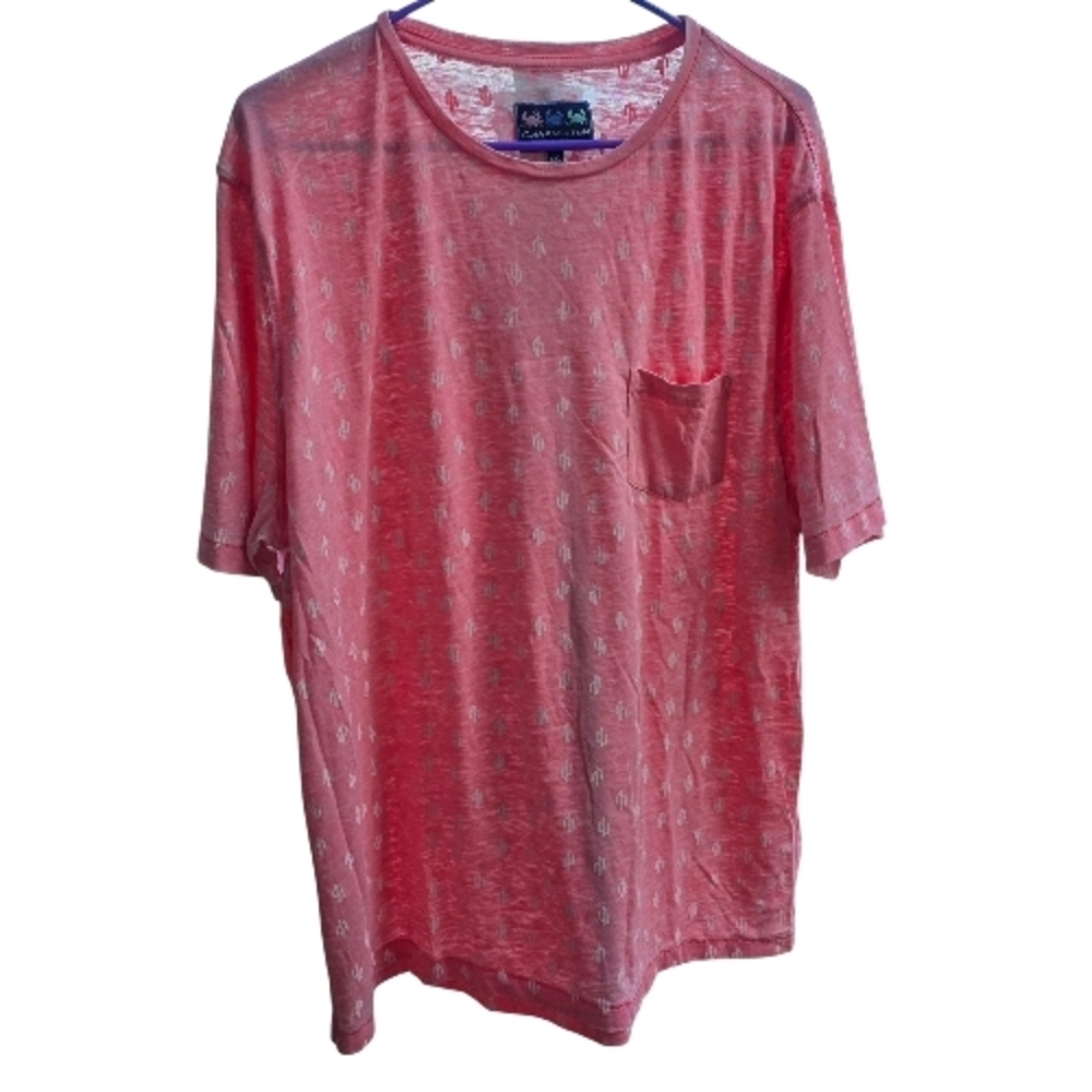 Charleston Threads Short Sleeve Lightweight Pocket Tee with Cactus Print